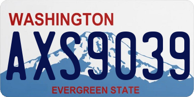 WA license plate AXS9039