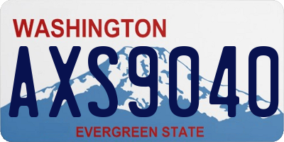 WA license plate AXS9040