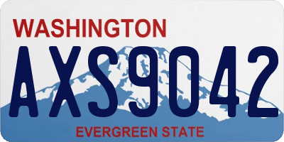 WA license plate AXS9042