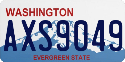 WA license plate AXS9049
