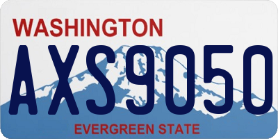 WA license plate AXS9050