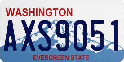 WA license plate AXS9051