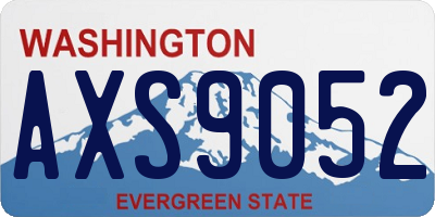 WA license plate AXS9052