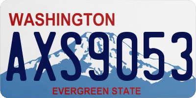 WA license plate AXS9053