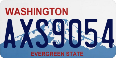 WA license plate AXS9054
