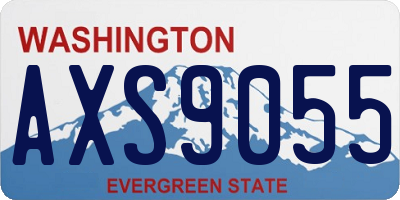 WA license plate AXS9055