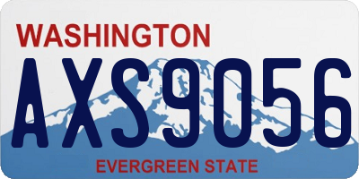 WA license plate AXS9056
