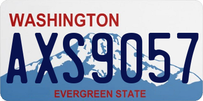 WA license plate AXS9057