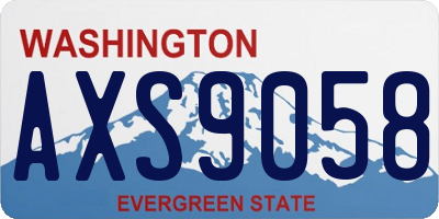 WA license plate AXS9058