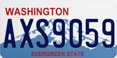 WA license plate AXS9059