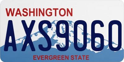 WA license plate AXS9060