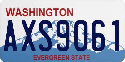 WA license plate AXS9061
