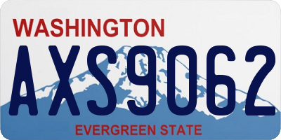 WA license plate AXS9062