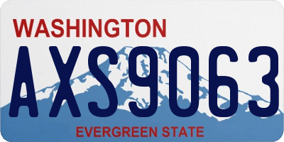 WA license plate AXS9063