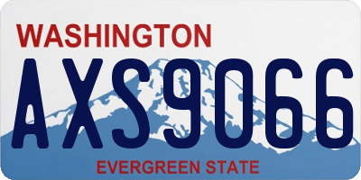 WA license plate AXS9066