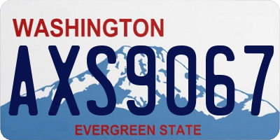 WA license plate AXS9067