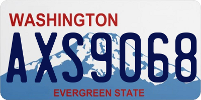 WA license plate AXS9068