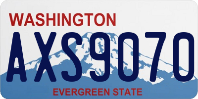 WA license plate AXS9070