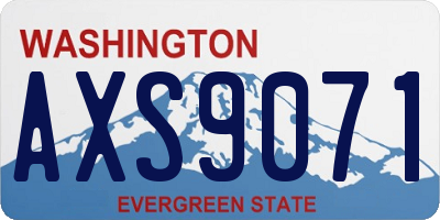 WA license plate AXS9071