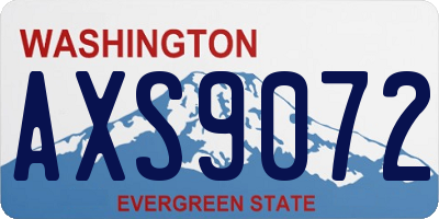 WA license plate AXS9072