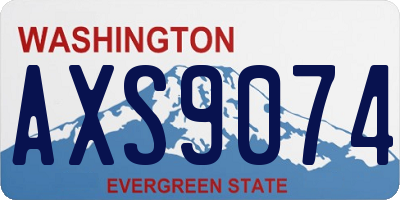 WA license plate AXS9074