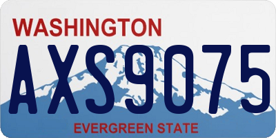 WA license plate AXS9075