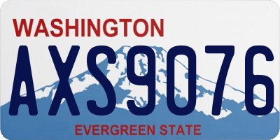 WA license plate AXS9076