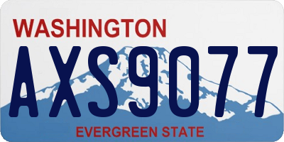 WA license plate AXS9077
