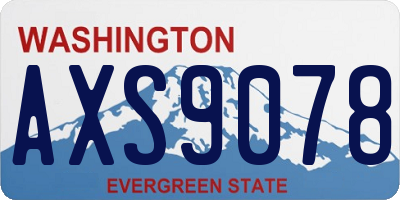 WA license plate AXS9078