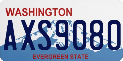 WA license plate AXS9080