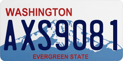 WA license plate AXS9081