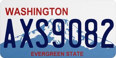 WA license plate AXS9082