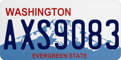 WA license plate AXS9083