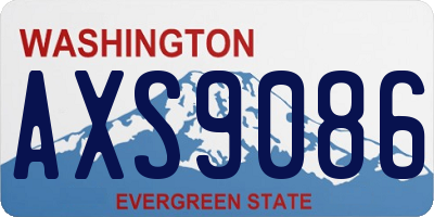 WA license plate AXS9086