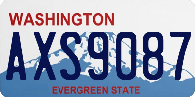 WA license plate AXS9087