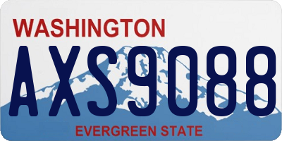 WA license plate AXS9088