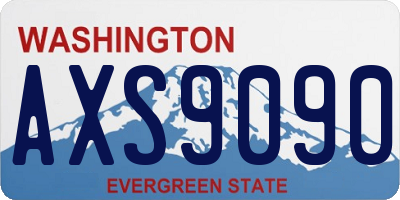 WA license plate AXS9090