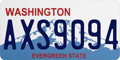 WA license plate AXS9094
