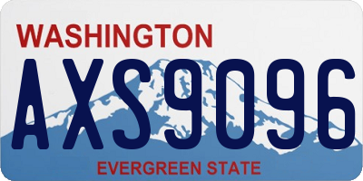 WA license plate AXS9096