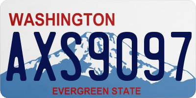 WA license plate AXS9097