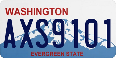 WA license plate AXS9101