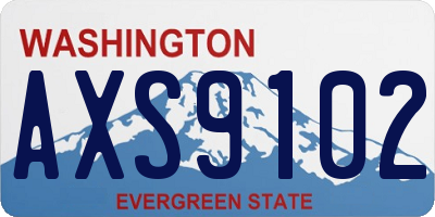 WA license plate AXS9102