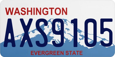 WA license plate AXS9105