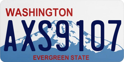 WA license plate AXS9107