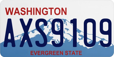 WA license plate AXS9109