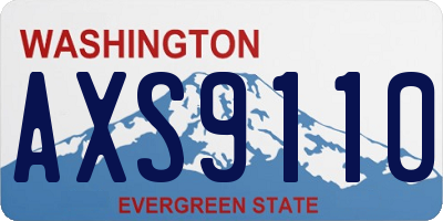 WA license plate AXS9110