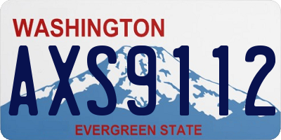 WA license plate AXS9112