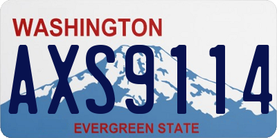 WA license plate AXS9114