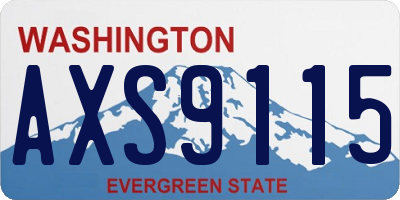 WA license plate AXS9115
