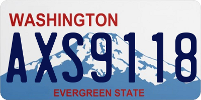 WA license plate AXS9118